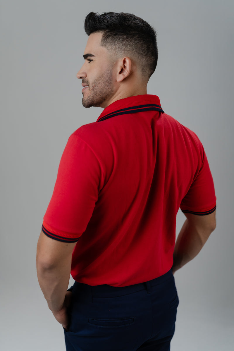 CAMISA POLO MASCULINA VERMELHA