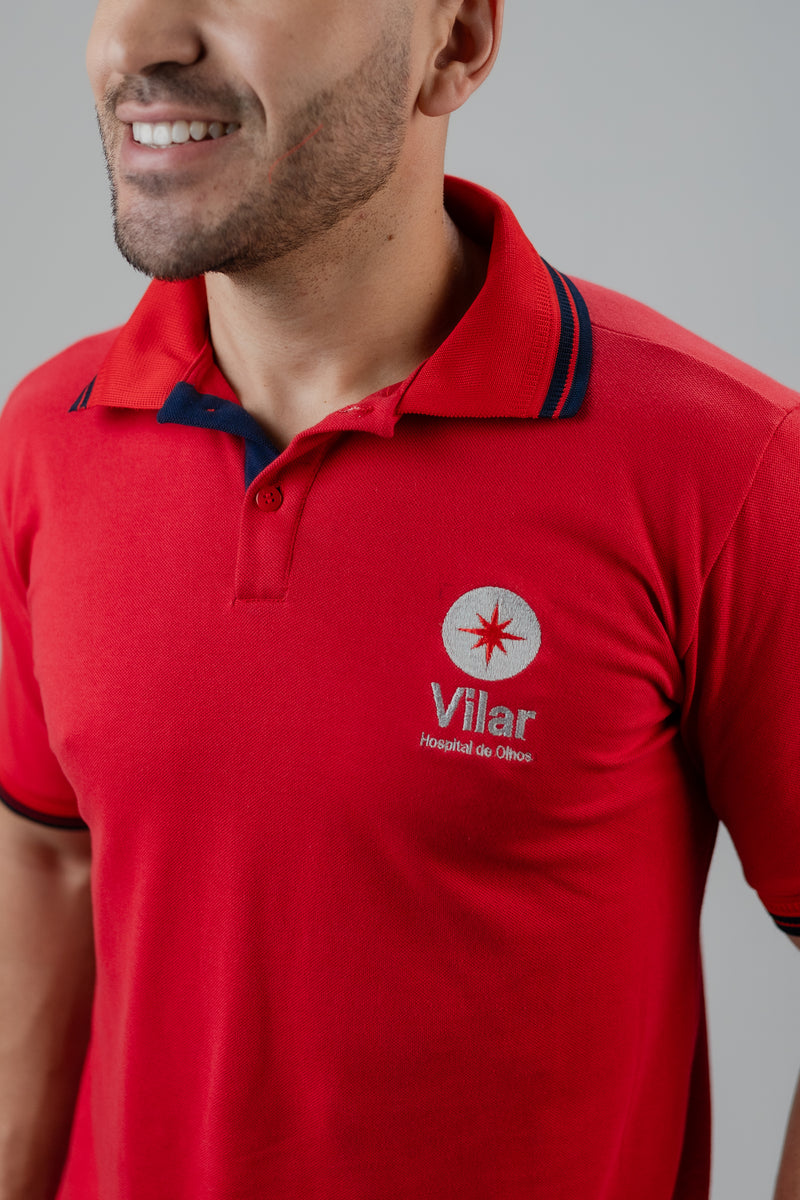 CAMISA POLO MASCULINA VERMELHA