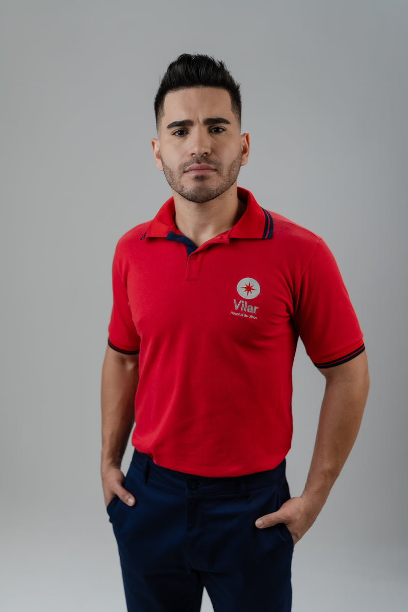 CAMISA POLO MASCULINA VERMELHA