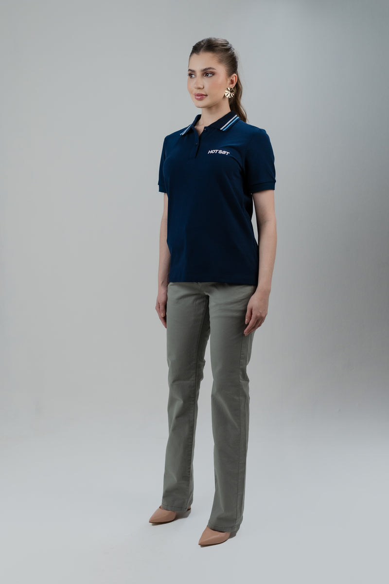 CAMISA POLO FEMININA AZUL MARINHO