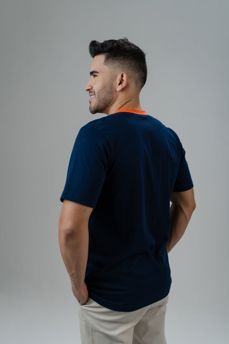 CAMISETA BASICA MASCULINA AZUL MARINHO