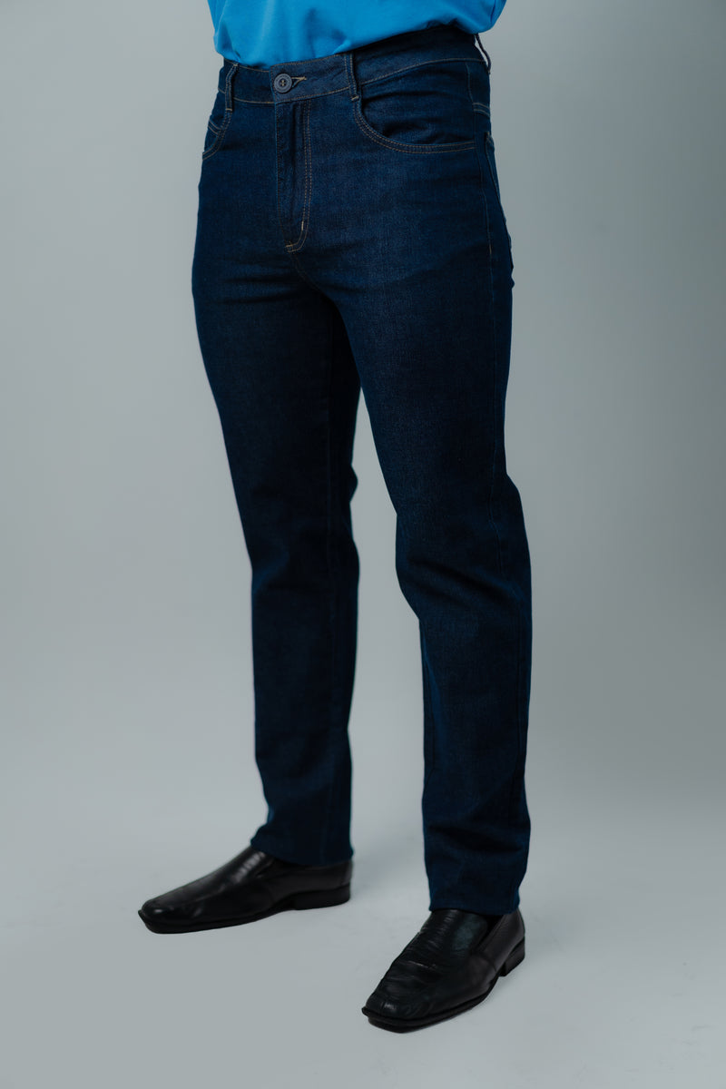 CALÇA JEANS RETA MASCULINA LAVAGEM ESCURA