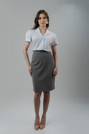 CAMISA SOCIAL MANGA CURTA FEMININA BRANCA