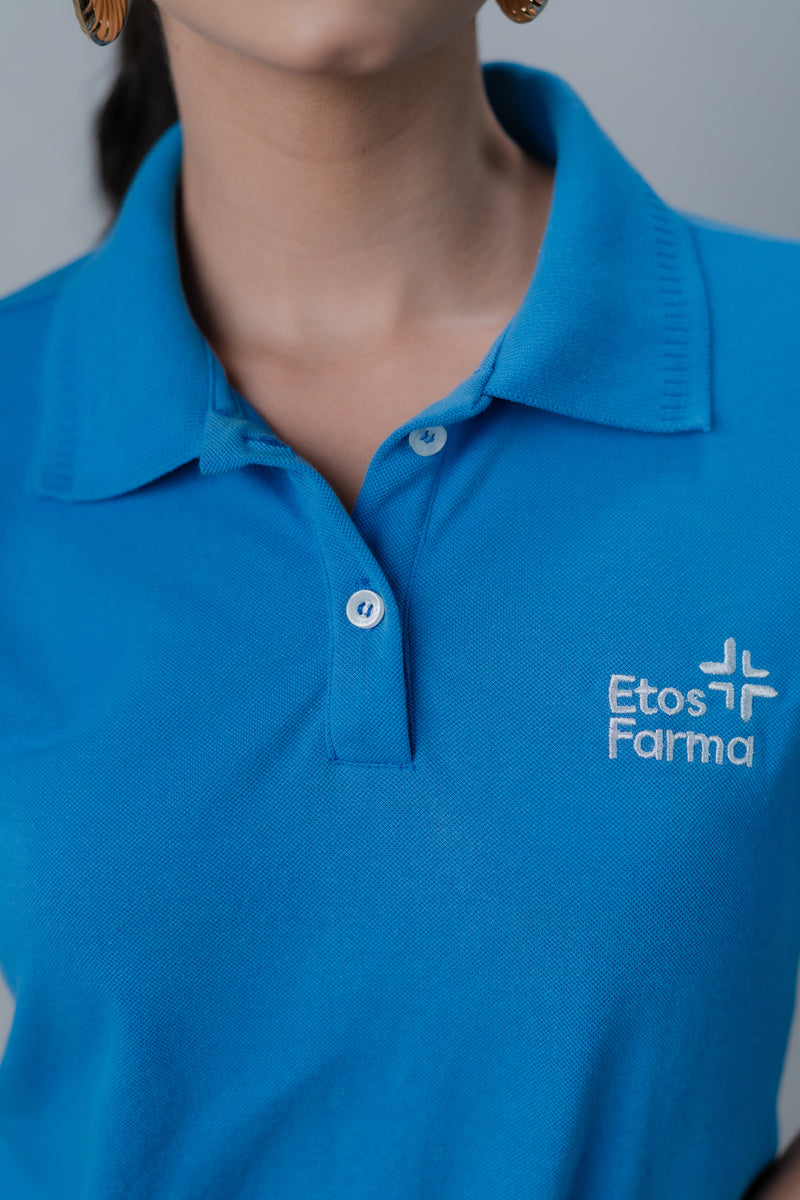 CAMISA POLO FEMININA AZUL TURQUESA