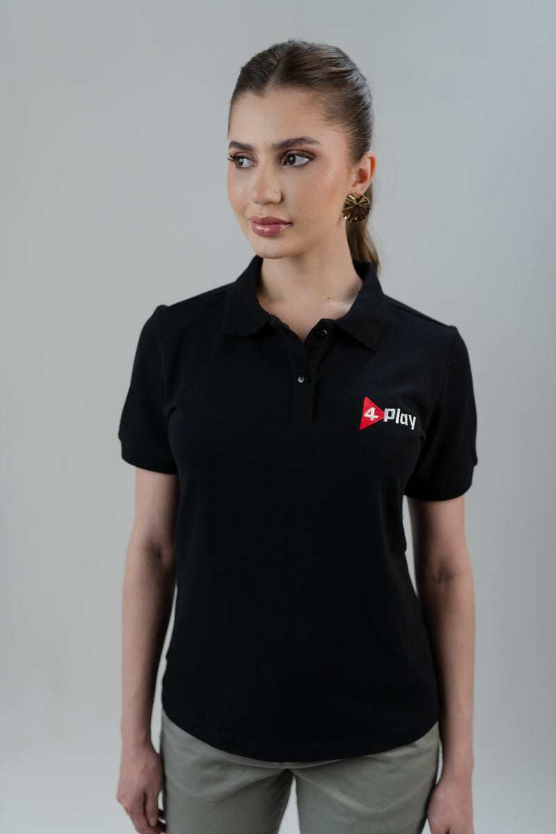 CAMISA POLO FEMININA PRETA