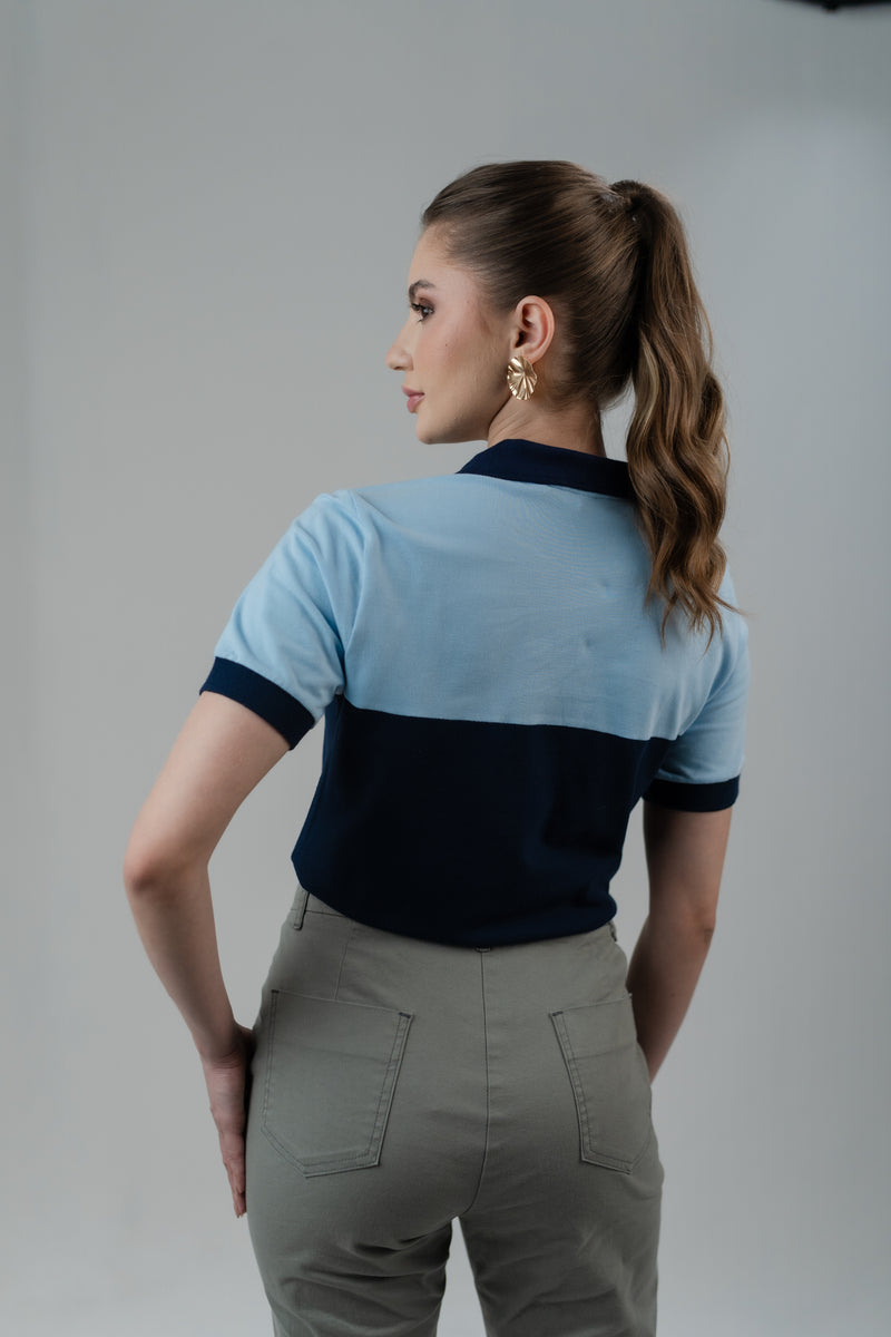 CAMISA POLO FEMININA AZUL MARINHO